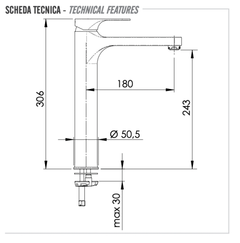 Смеситель Remer Class Line L11LXL на раковину хром - фото 2