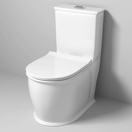 Унитаз напольный с бачком Grossman Retro GR-4492S белый с сиденьем безободковый каскадный смыв