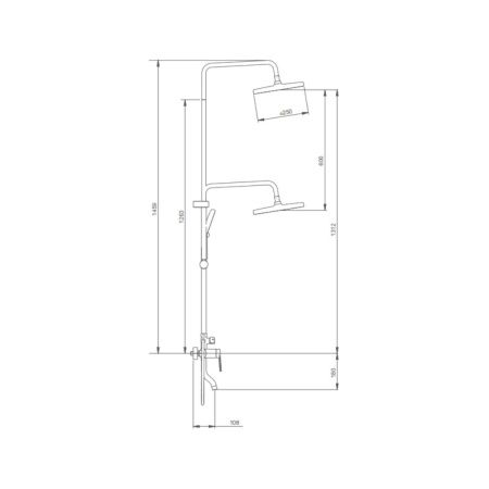 Душевая стойка Splenka S50.24.09 настенная цвет серый