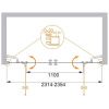 Душевая дверь Cezares ELENA ELENA-W-B-22-240-C-Cr 240х195 стекло прозрачное профиль хром