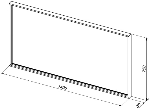 Зеркало в ванную De Aqua Алюминиум 00261706 140х75 цвет черный - фото 4