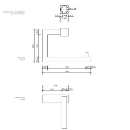 Бумагодержатель Decor Walther Corner 561500
