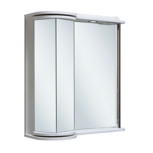 Зеркало-шкаф RUNO СЕКРЕТ 580 65х75 подвесной цвет белый - фото 4