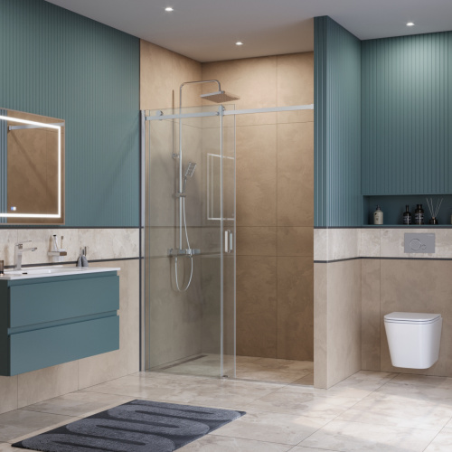 Душевая дверь BelBagno SOFT CLOSE-2 SOFT_CLOSE-2-BF-1-150-C-Cr 150х200 стекло прозрачное профиль хром - фото 4