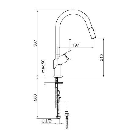 Смеситель для кухни Webert Kitchen Habitat HB940302015 на мойку хром