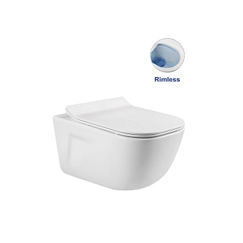 Унитаз подвесной Vincea Idea VT1-33 белый с сиденьем микролифт безободковый душевой смыв