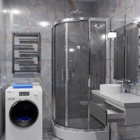 Полотенцесушитель электрический Altasan ЛабиринтПроф ЛабиринтПроф5кр8050Г 55х80 серый