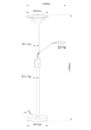 Торшер Arte Lamp Duetto (Дуетто) A4329PN-2SS