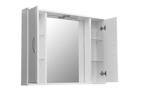 Зеркало-шкаф Stella Polar Концепт SP-00000131 90х14х70 подвесной цвет белый - фото 4