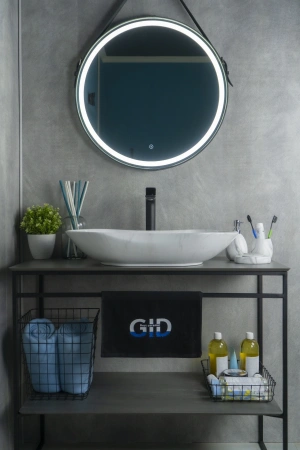 Раковина керамическая Gid Lago 54464 70х40 накладная цвет многоцветный без отверстий под смеситель