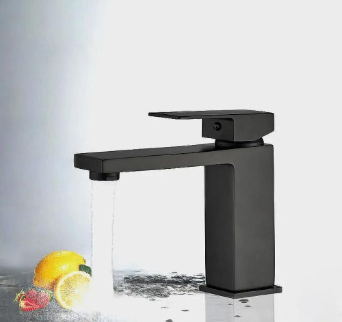 Смеситель ALMAes Fango TVZ-0934 на раковину черный - фото 2