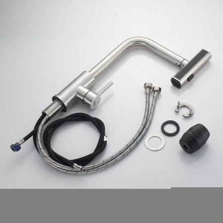 Смеситель для кухни Raffine F203L на мойку сатин