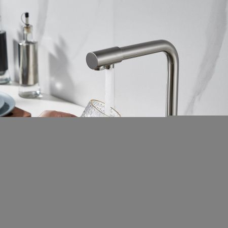 Смеситель для кухни Shevanik S328L на мойку сатин