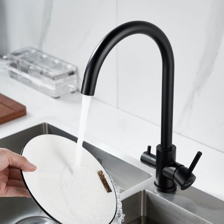 Смеситель для кухни Raffine F108H на мойку черный