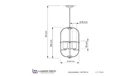 Люстра подвесная Lumina Deco Monterey (Монтереы) LDP 1141-4 BK+MD