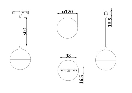 Трековый светильник Maytoni Technical Kiat (Киат) TR018-2-10W4K-B