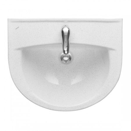 Раковина из сантехнического фарфора Santeri Виктория крап на белом 131116S0111B0 60х50 подвесная цвет белый