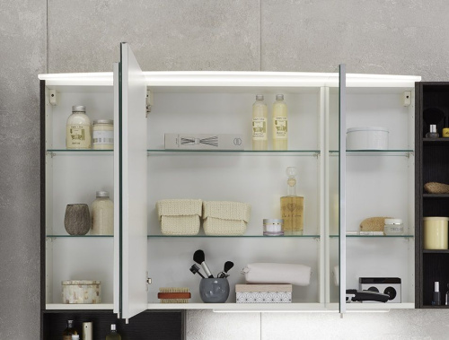 Зеркало-шкаф Marlin 3040city SAOE12(490) 120х18х68 подвесной цвет каштан графитовый - фото 2