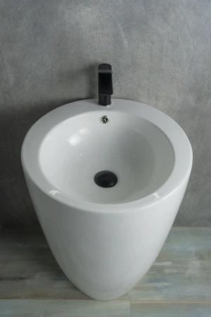 Раковина керамическая Gid Autonomo 81106 49х49 напольная цвет белый 1 отверстие под смеситель