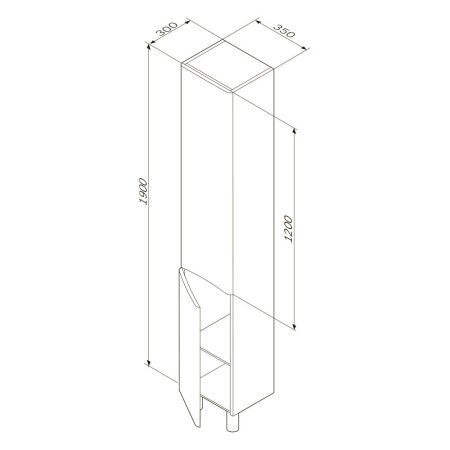 Шкаф-пенал Am.Pm Like M80CSR0356WG 40х190 напольный цвет белый