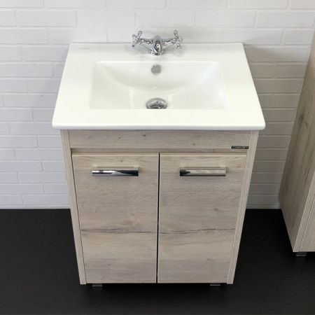 Тумба с раковиной Comforty Марио 00-00005206CF 60х50 напольная цвет серый