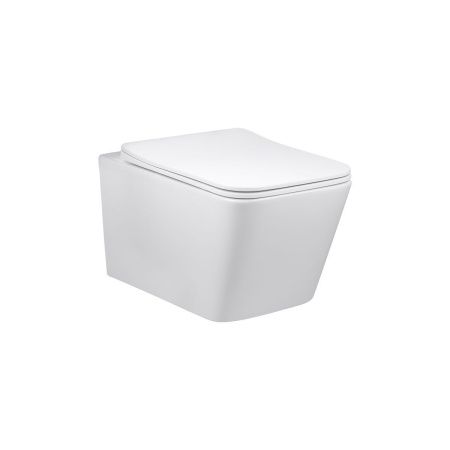 Унитаз подвесной Vincea Q-Line VT1-12 белый с сиденьем микролифт безободковый душевой смыв