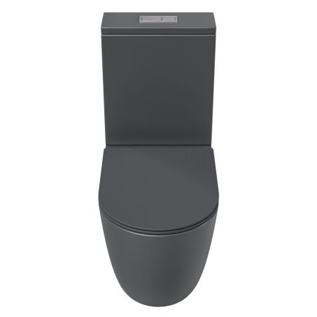 Унитаз напольный с бачком Grossman Торнадо GR-4494GMSQ серый с сиденьем микролифт безободковый смыв торнадо