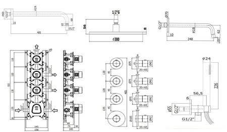 Душевая система Paffoni Modular Box KITMB019HG046KING встраиваемая в стену