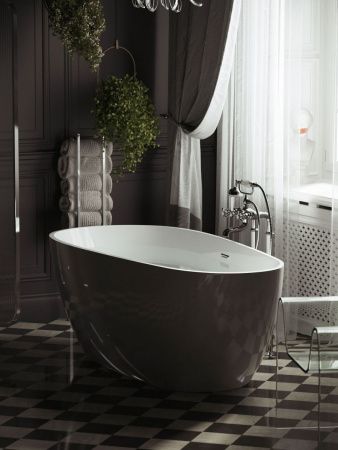 Ванна акриловая Sancos Avocado FB18 170х80 отдельностоящая асимметричная с каркасом