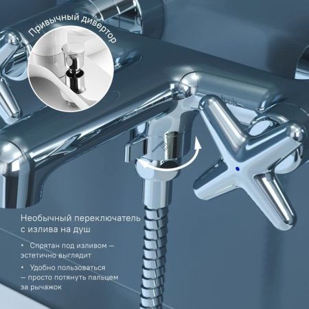 Смеситель для ванны и душа IDDIS Acros ACRSB02i02WA настенный хром