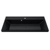 Раковина из искусственного камня Uperwood Classic New RClassicNew100bg 100х50 полувстраиваемая цвет черный