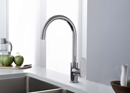 Смеситель для кухни Aquatek ОБЕРОН AQ1282CR на мойку хром