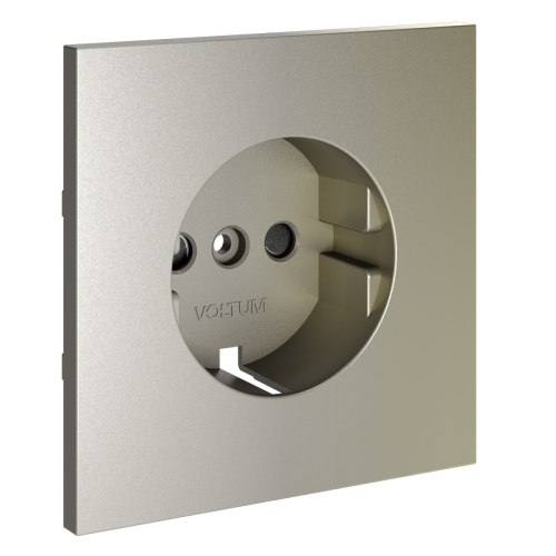 Накладка для розетки с заземлением и защитными шторками VOLTUM S70 VLS000704 - фото 2