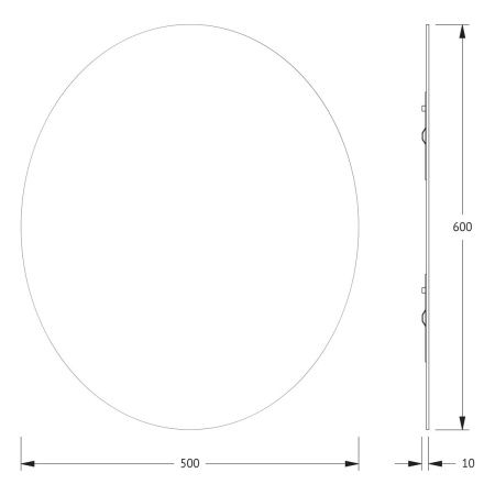 Зеркало Evoform Primary BY 0029 50х60 подвесное