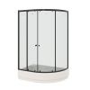 Душевой уголок Parly ZEM1201ВL 120х80 стекло прозрачное профиль черный с поддоном