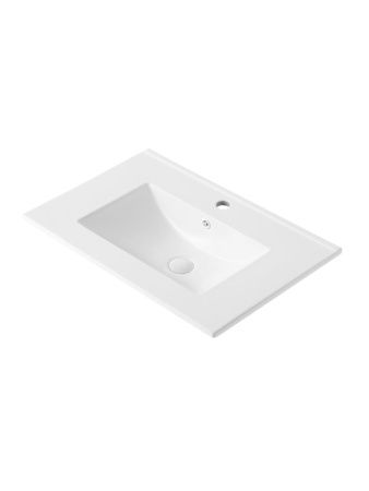 Раковина из сантехнического фарфора Orange B03-700W 70х50 встраиваемая цвет белый