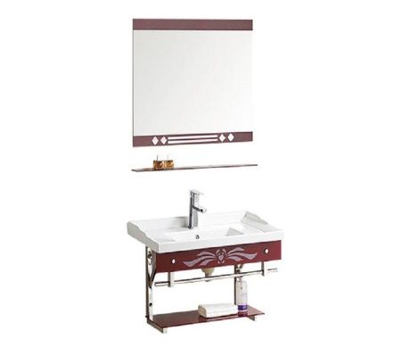 Раковина из сантехнического фаянса CeramaLux 840-60 60х50 встраиваемая цвет белый 1 отверстие под смеситель