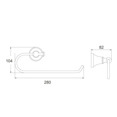 Полотенцедержатель Rose RG19E RG1906E