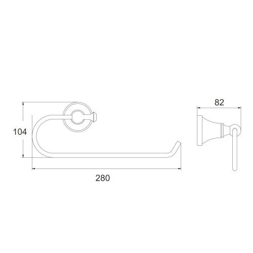 Полотенцедержатель Rose RG19E RG1906E - фото 3