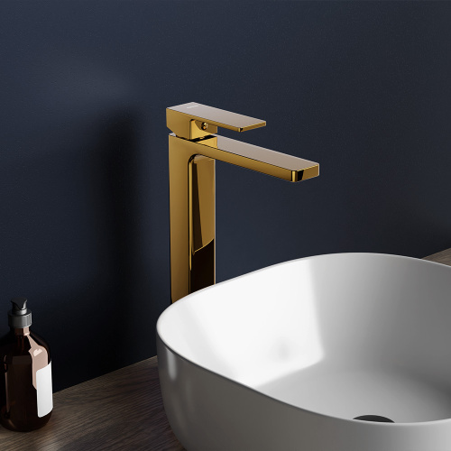 Смеситель Damixa Gala 530250600 на раковину/на столешницу золото - фото 3