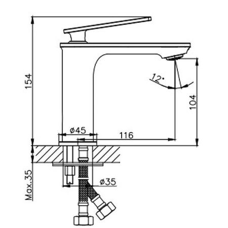 Смеситель Haiba HB589 HB10589 на раковину хром