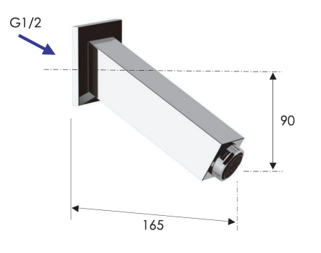 Излив Remer 91Q2 настенный хром
