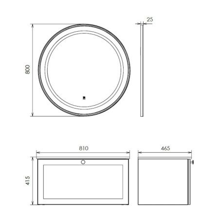 Тумба с раковиной Comforty Ереван 00-00014864CF 80х50 подвесная цвет серый