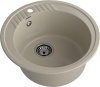 Кухонная мойка Granfest Rondo R-520 топаз 52х52 цвет серый поверхность матовая