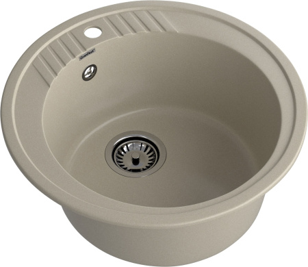 Кухонная мойка Granfest Rondo R-520 топаз 52х52 цвет серый поверхность матовая