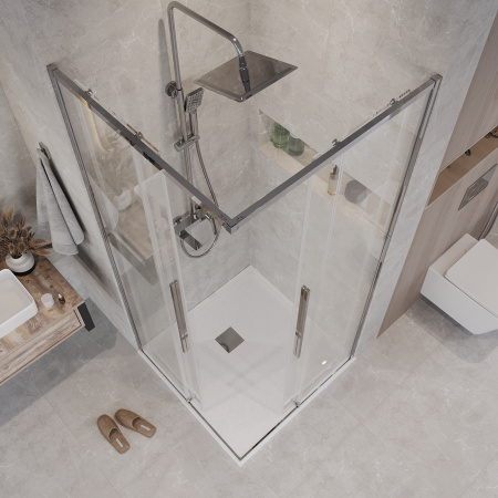 Душевая дверь Grossman Galaxy 1/2.K33.01.70.10.00 70х195 стекло прозрачное профиль хром глянцевый