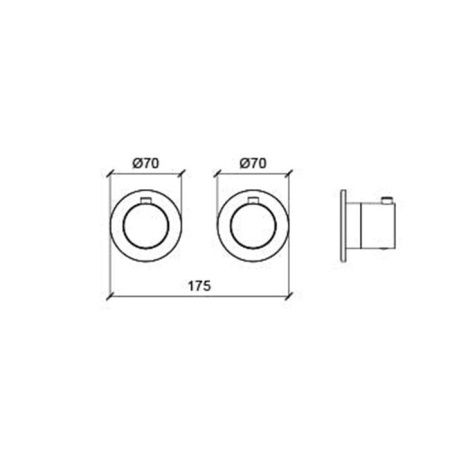Смеситель для душа Almar Modular E180132.GM встраиваемый в стену оружейная сталь (внешняя часть) с термостатом