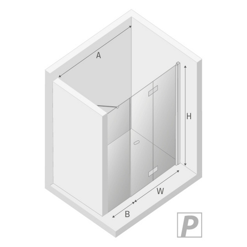 Душевая дверь New Trendy NEW SOLEO PLUS R D-0154A/D-0096B 140х195 стекло прозрачное профиль хром глянцевый - фото 3