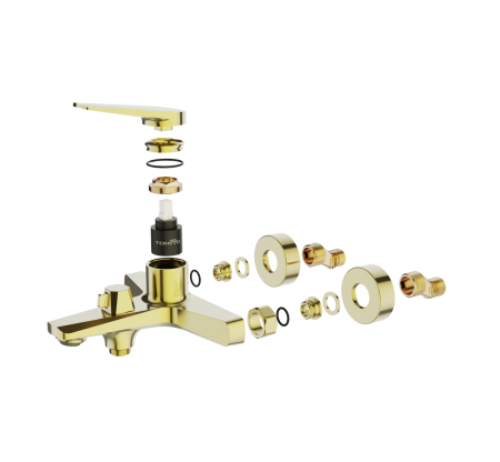 Смеситель для ванны Tokito KIN TOK-KIN-1014 настенный золото