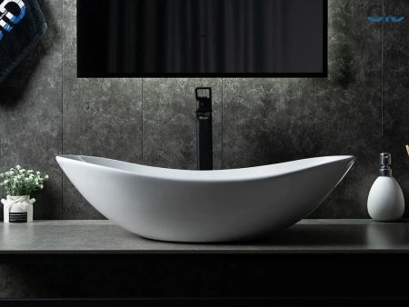 Раковина керамическая Gid Lago 51175 60х40 накладная цвет белый без отверстий под смеситель